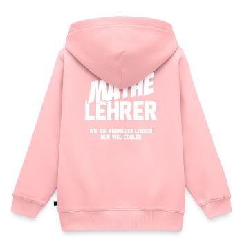 Mathelehrer Mathe Mathematik Lehrer Geschenkidee - Kinder Premium Organic Hoodie - Rosa - Hinten - AI Model Kid Female (0cm)