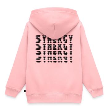 Synergy - Nur Zusammen sind wir eine Einheit - Kinder Premium Organic Hoodie - Rosa - Hinten - AI Model Kid Female (0cm)