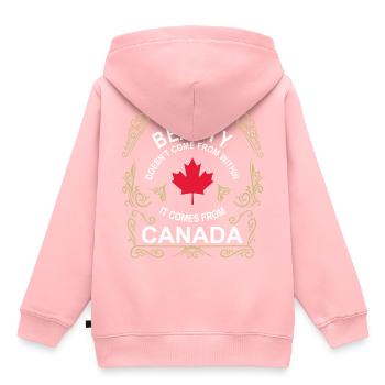 Du bist so Schön wie ein Kanadier ! - Kinder Premium Organic Hoodie - Rosa - Hinten - AI Model Kid Female (0cm)