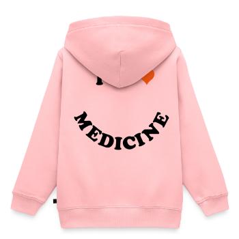 Medizin - Kinder Premium Organic Hoodie - Rosa - Hinten - AI Model Kid Female (0cm)