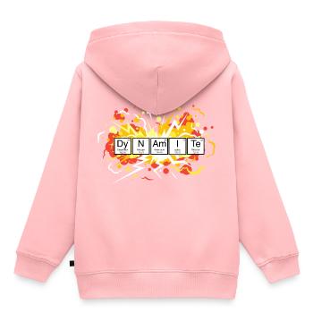 Gamer Nerd accro jeu niveau drôle dynamite - Sweat Premium à capuche enfant bio - rose - Dos - AI Model Kid Female (0cm)