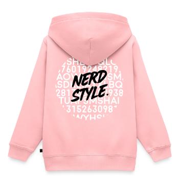 NERD - Kinder Premium hoodie biologisch - roze - Achter - AI Model Kid Female (0cm)