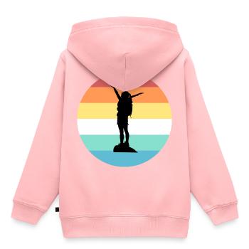 travel - Kids Premium Organic Hoodie - rose - Back - AI Model Kid Female (0cm)