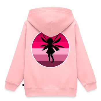 Fee - Kinder Premium Organic Hoodie - Rosa - Hinten - AI Model Kid Female (0cm)