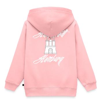 Hansestadt Hamburg weiß - Kinder Premium Organic Hoodie - Rosa - Hinten - AI Model Kid Female (0cm)