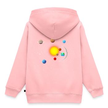 Système solaire - Sweat Premium à capuche enfant bio - rose - Dos - AI Model Kid Female (0cm)