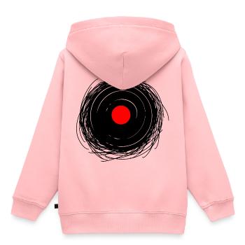 Vinyl Record Party Techno Music Rave Style DJing - Kids Premium Organic Hoodie - rose - Back - AI Model Kid Female (0cm)