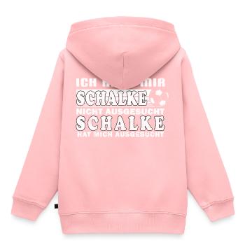 Schalke Design pour les vrais fans ! - Sweat Premium à capuche enfant bio - rose - Dos - AI Model Kid Female (0cm)