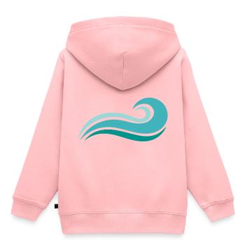 Wave - Kids Premium Organic Hoodie - rose - Back - AI Model Kid Female (0cm)