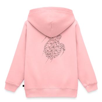 Schildkröte - Kinder Premium Organic Hoodie - Rosa - Hinten - AI Model Kid Female (0cm)