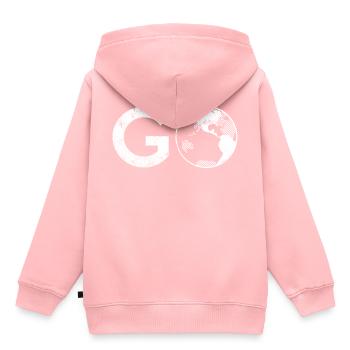 Voyage Los Travel - Sweat Premium à capuche enfant bio - rose - Dos - AI Model Kid Female (0cm)
