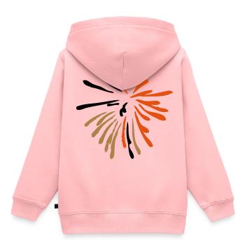 musikalisches Feuerwerk - Kinder Premium Organic Hoodie - Rosa - Hinten - AI Model Kid Female (0cm)