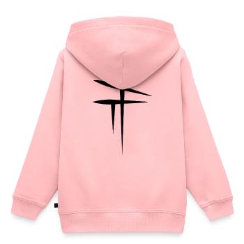 Die Zeichensprache von Ureinwohnern - Kinder Premium Organic Hoodie - Rosa - Hinten - AI Model Kid Female (0cm)
