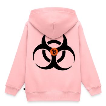 bitcoin - Kids Premium Organic Hoodie - rose - Back - AI Model Kid Female (0cm)
