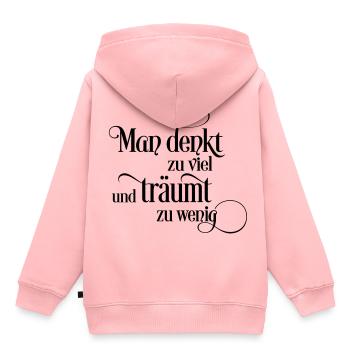Traum - Kinder Premium Organic Hoodie - Rosa - Hinten - AI Model Kid Female (0cm)