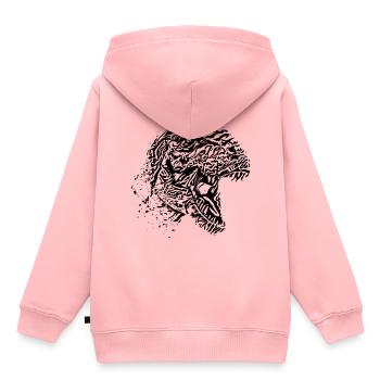T-Rex - Sweat Premium à capuche enfant bio - rose - Dos - AI Model Kid Female (0cm)