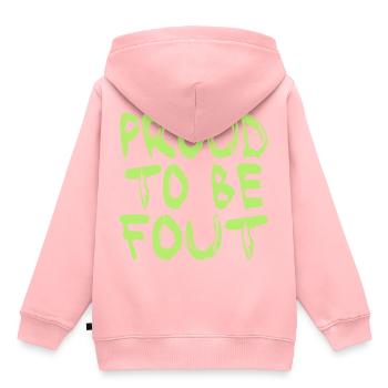 VECTEUR MULTI COULEUR - FIER D'ÊTRE UNE ERREUR - Sweat Premium à capuche enfant bio - rose - Dos - AI Model Kid Female (0cm)