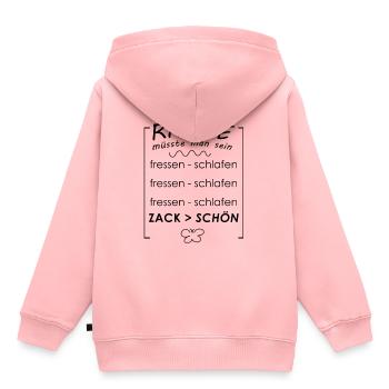 Raupe müsste man sein - Kinder Premium Organic Hoodie - Rosa - Hinten - AI Model Kid Female (0cm)
