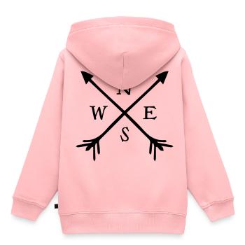 compass - Kids Premium Organic Hoodie - rose - Back - AI Model Kid Female (0cm)