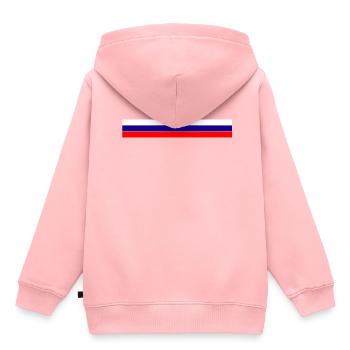 Russie - Sweat Premium à capuche enfant bio - rose - Dos - AI Model Kid Female (0cm)