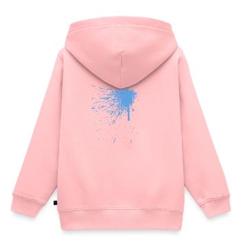 Une tache de couleur bleue - Sweat Premium à capuche enfant bio - rose - Dos - AI Model Kid Female (0cm)