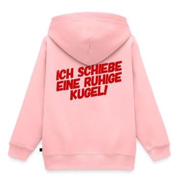 ich schiebe eine ruhige Kugel - Kinder Premium Organic Hoodie - Rosa - Hinten - AI Model Kid Female (0cm)