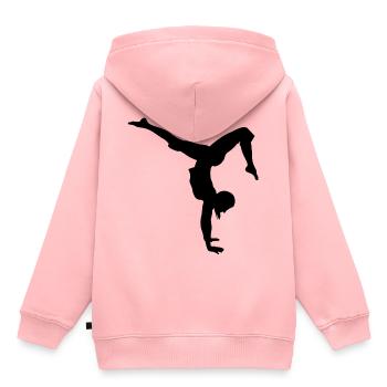 Gymnastik Tänzerin - Kinder Premium Organic Hoodie - Rosa - Hinten - AI Model Kid Female (0cm)