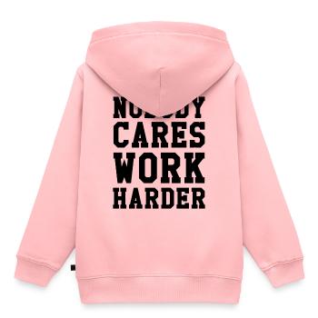 Nobody Cares Work - Sweat Premium à capuche enfant bio - rose - Dos - AI Model Kid Female (0cm)