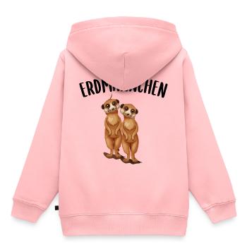 Erdmännchen natur - Kinder Premium Organic Hoodie - Rosa - Hinten - AI Model Kid Female (0cm)