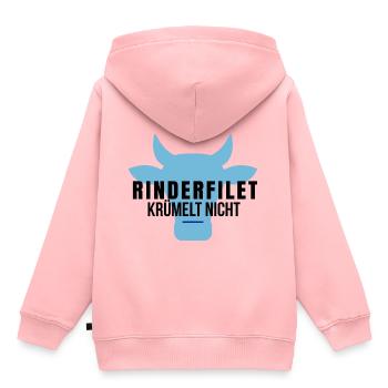 Rinderfilet Fleisch Krümelt Nicht beim Grillen - Kinder Premium Organic Hoodie - Rosa - Hinten - AI Model Kid Female (0cm)
