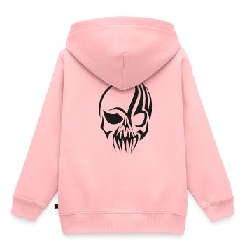Tête de mort os crâne crâne - Sweat Premium à capuche enfant bio - rose - Dos - AI Model Kid Female (0cm)