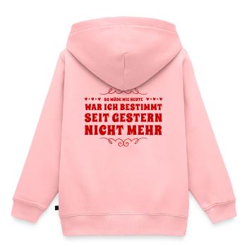 selten war ich so müde - Kinder Premium Organic Hoodie - Rosa - Hinten - AI Model Kid Female (0cm)
