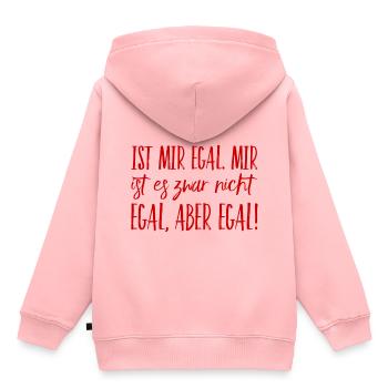 es ist mir egal - Kinder Premium Organic Hoodie - Rosa - Hinten - AI Model Kid Female (0cm)