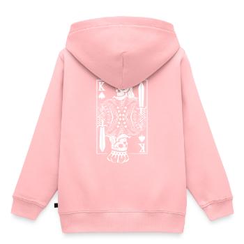 König Poker Karte Skelett - Kinder Premium Organic Hoodie - Rosa - Hinten - AI Model Kid Female (0cm)