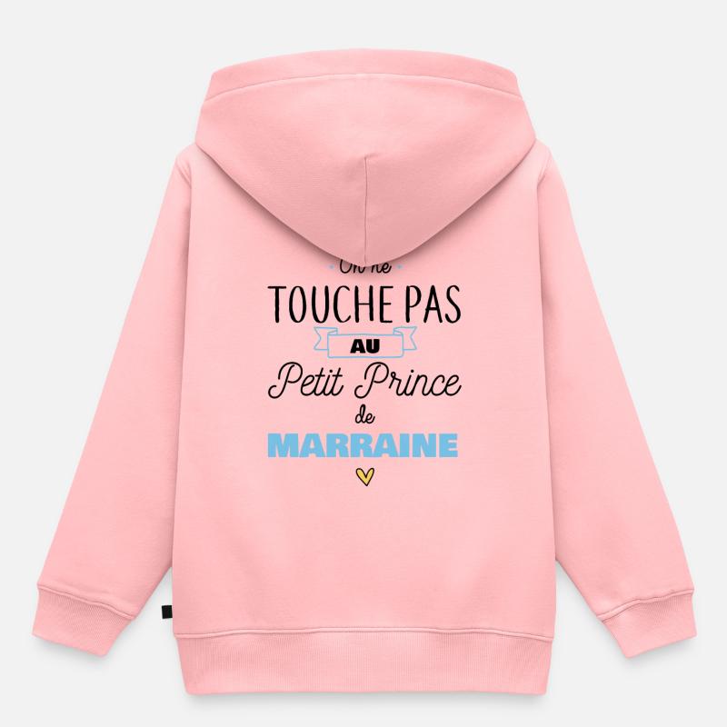 Petit prince de marraine - Sweat Premium à capuche enfant bio - rose