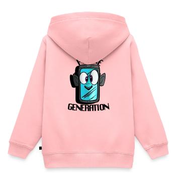 Handy - Kinder Premium Organic Hoodie - Rosa - Hinten - AI Model Kid Female (0cm)