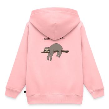 Faultier Schlafen Wecker - Kinder Premium Organic Hoodie - Rosa - Hinten - AI Model Kid Female (0cm)