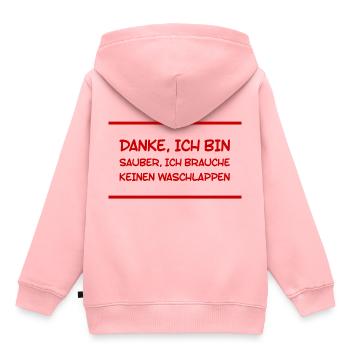 Frauenpower - Kinder Premium Organic Hoodie - Rosa - Hinten - AI Model Kid Female (0cm)