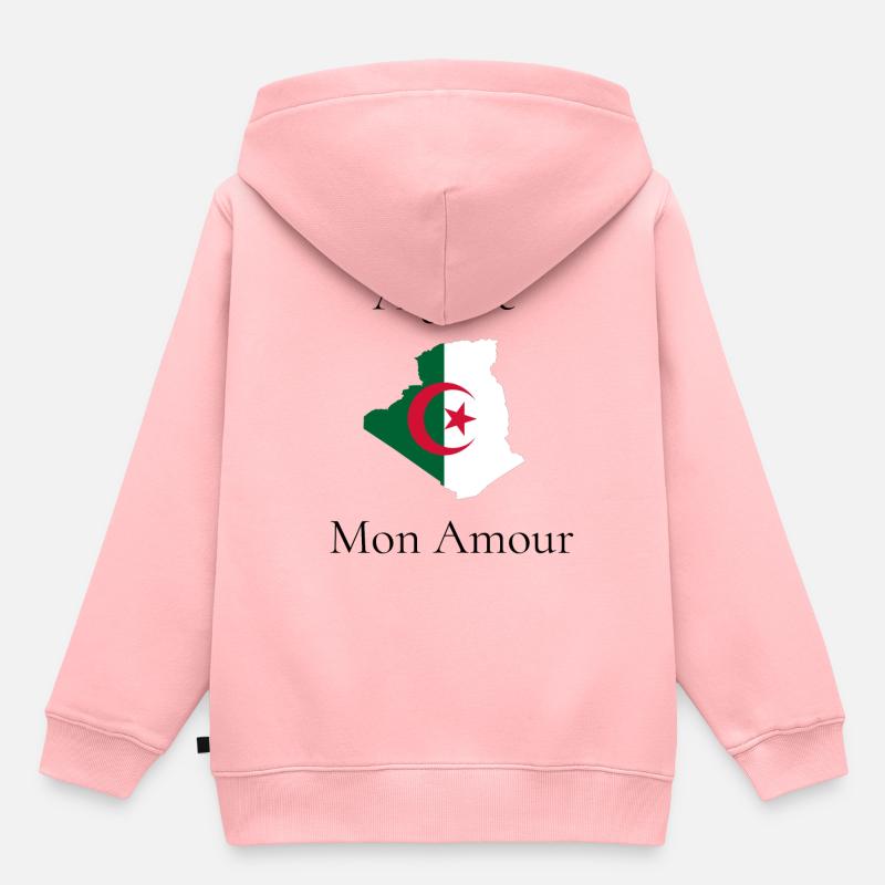 Algérie Mon Amour - Sweat Premium à capuche enfant bio - rose