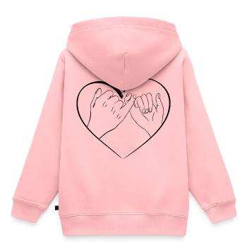 Pinky Promise Love Relationship Trust Swearing - Kids Premium Organic Hoodie - rose - Back - AI Model Kid Female (0cm)