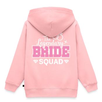Bride Squad Junggesllinnenabschied - Sweat Premium à capuche enfant bio - rose - Dos - AI Model Kid Female (0cm)
