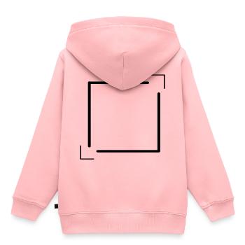 Linien Rahmen mit Ecken Deko Geschenk - Kinder Premium Organic Hoodie - Rosa - Hinten - AI Model Kid Female (0cm)