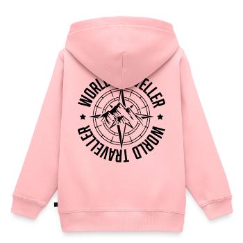 Travel Compass Travel - Kids Premium Organic Hoodie - rose - Back - AI Model Kid Female (0cm)