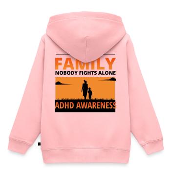 ADHS-Bewusstsein - Kinder Premium Organic Hoodie - Rosa - Hinten - AI Model Kid Female (0cm)