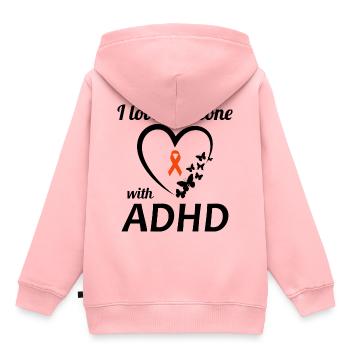 ADHS-Bewusstsein - Kinder Premium Organic Hoodie - Rosa - Hinten - AI Model Kid Female (0cm)