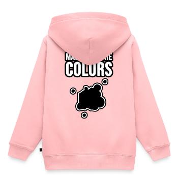 Meister der Farben - Kinder Premium Organic Hoodie - Rosa - Hinten - AI Model Kid Female (0cm)