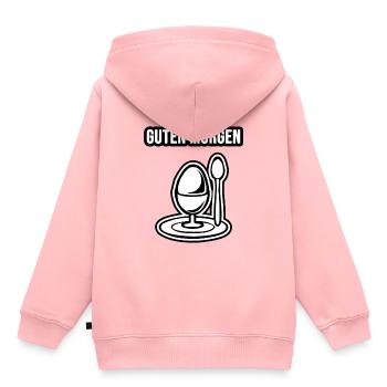 Guten Morgen Spruch - Kinder Premium Organic Hoodie - Rosa - Hinten - AI Model Kid Female (0cm)