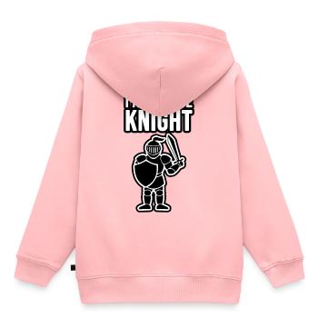 Je suis un vrai chevalier - Sweat Premium à capuche enfant bio - rose - Dos - AI Model Kid Female (0cm)