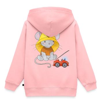Mouse Young Firefighter Firefighter Fire Truck - Kids Premium Organic Hoodie - rose - Back - AI Model Kid Female (0cm)