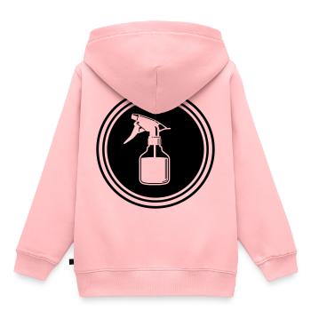 Barber Frisör icon - Kinder Premium Organic Hoodie - Rosa - Hinten - AI Model Kid Female (0cm)